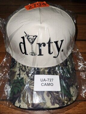 Dirty. Camo Brim Baseball Cap - Cream and Camo
